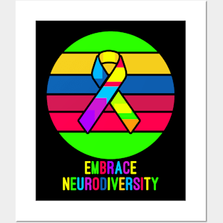 Embrace Neurodiversity Awareness Posters and Art